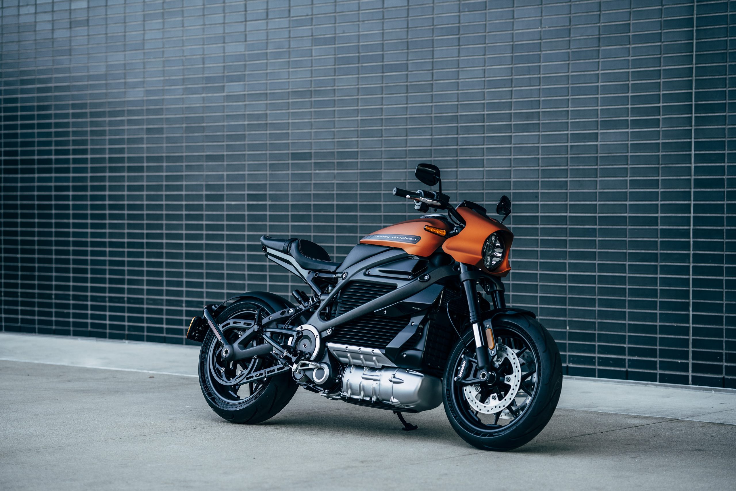 wallpaper Black and orange motorcycle