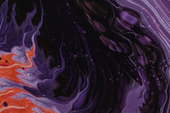 Purple, black, and orange abstract painting