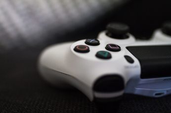 White Sony PS4 controller