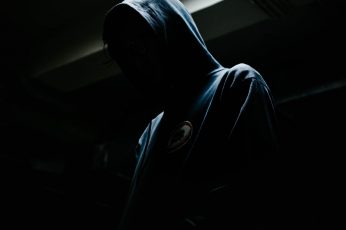 Person in black hoodie