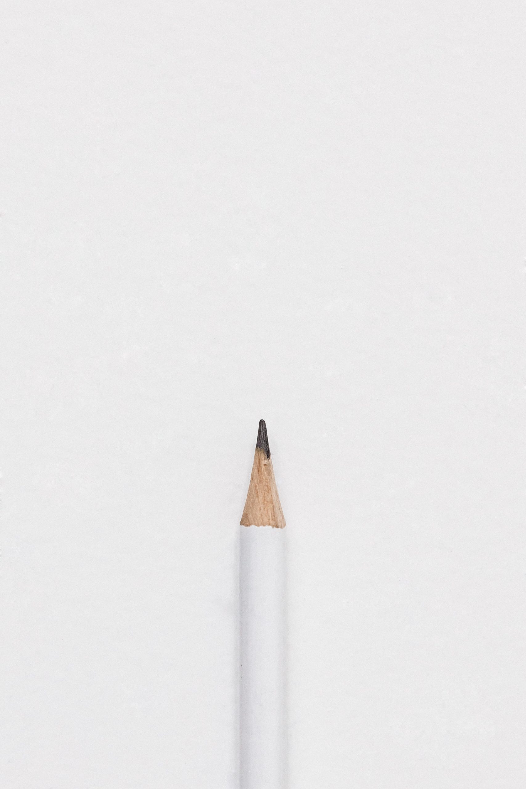 White lead pencil on surface