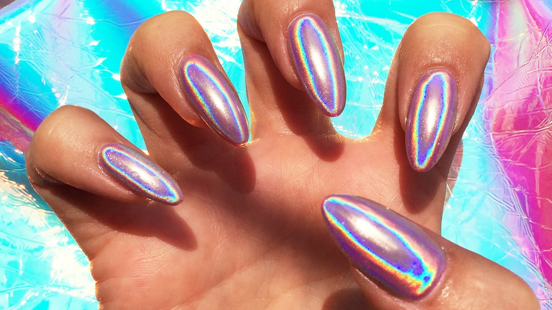 Holographic nails Wallpaper