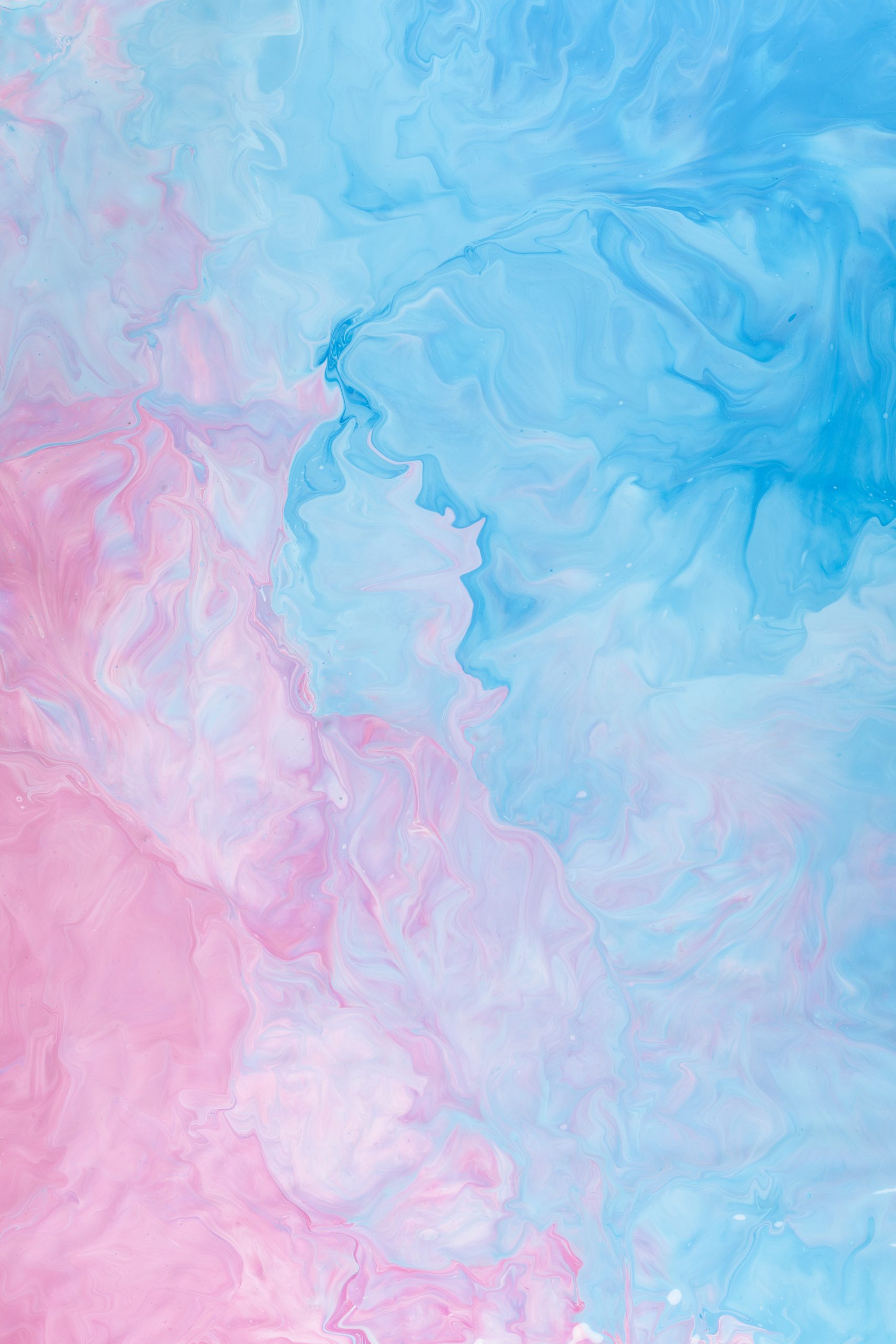 Pink and blue abstract painting
