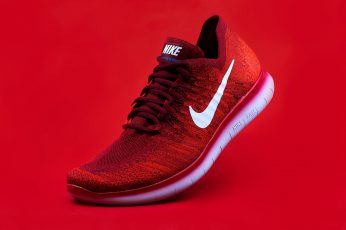 Red Nike sneaker