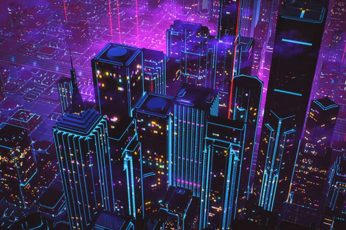 Special effects city lights artwork electricity psychedelic art wallpaper