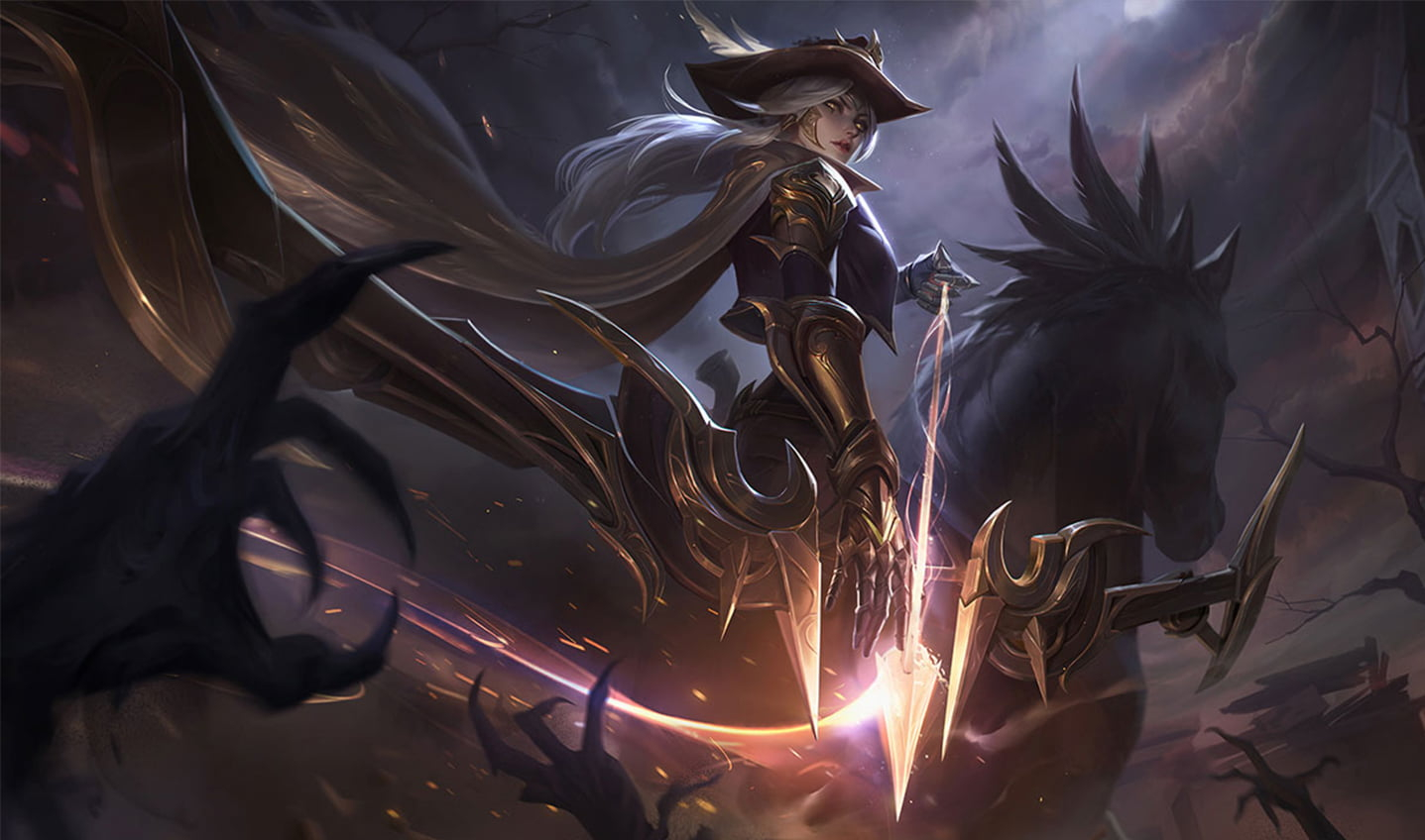 Ashe (League of Legends), Riot Games, High Noon, fire, ADC wallpaper