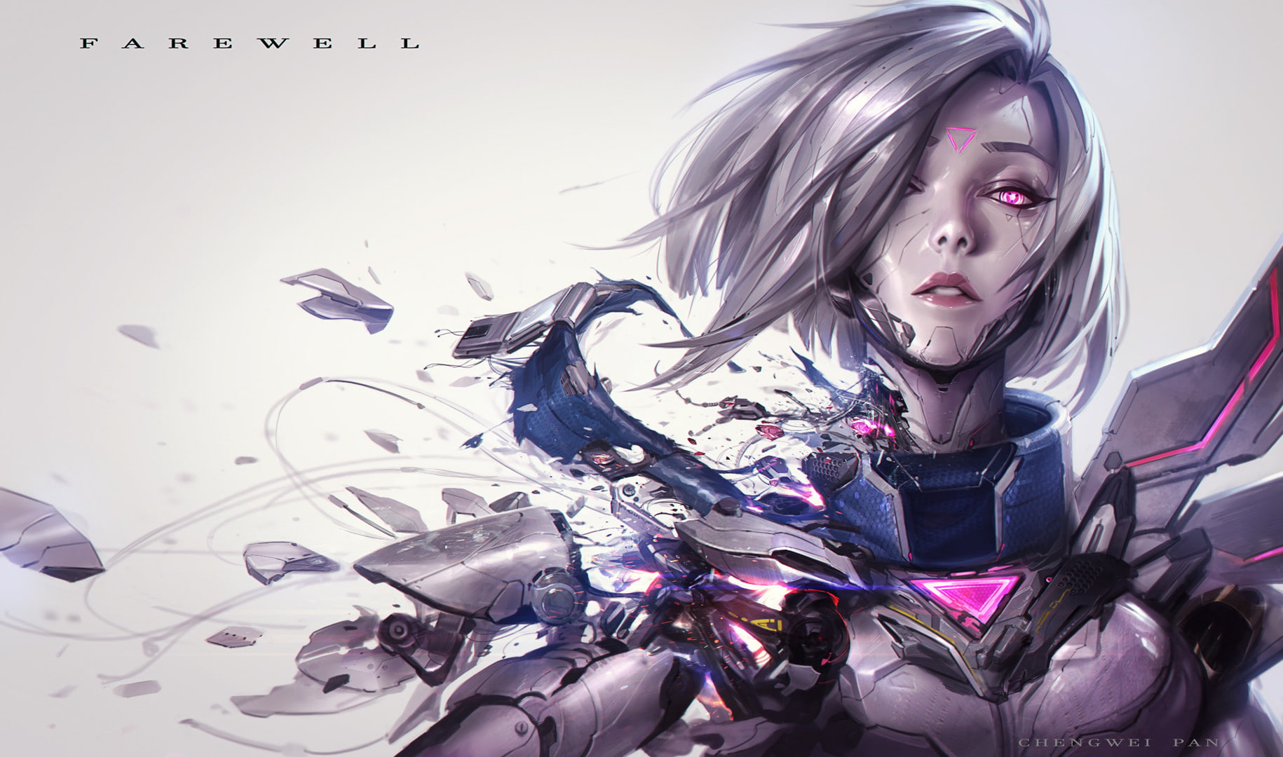 Fiora (League of Legends), women, cyberpunk, broken, video games wallpaper
