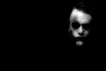 The Joker Batman The Dark Knight Heath Ledger black white wallpaper