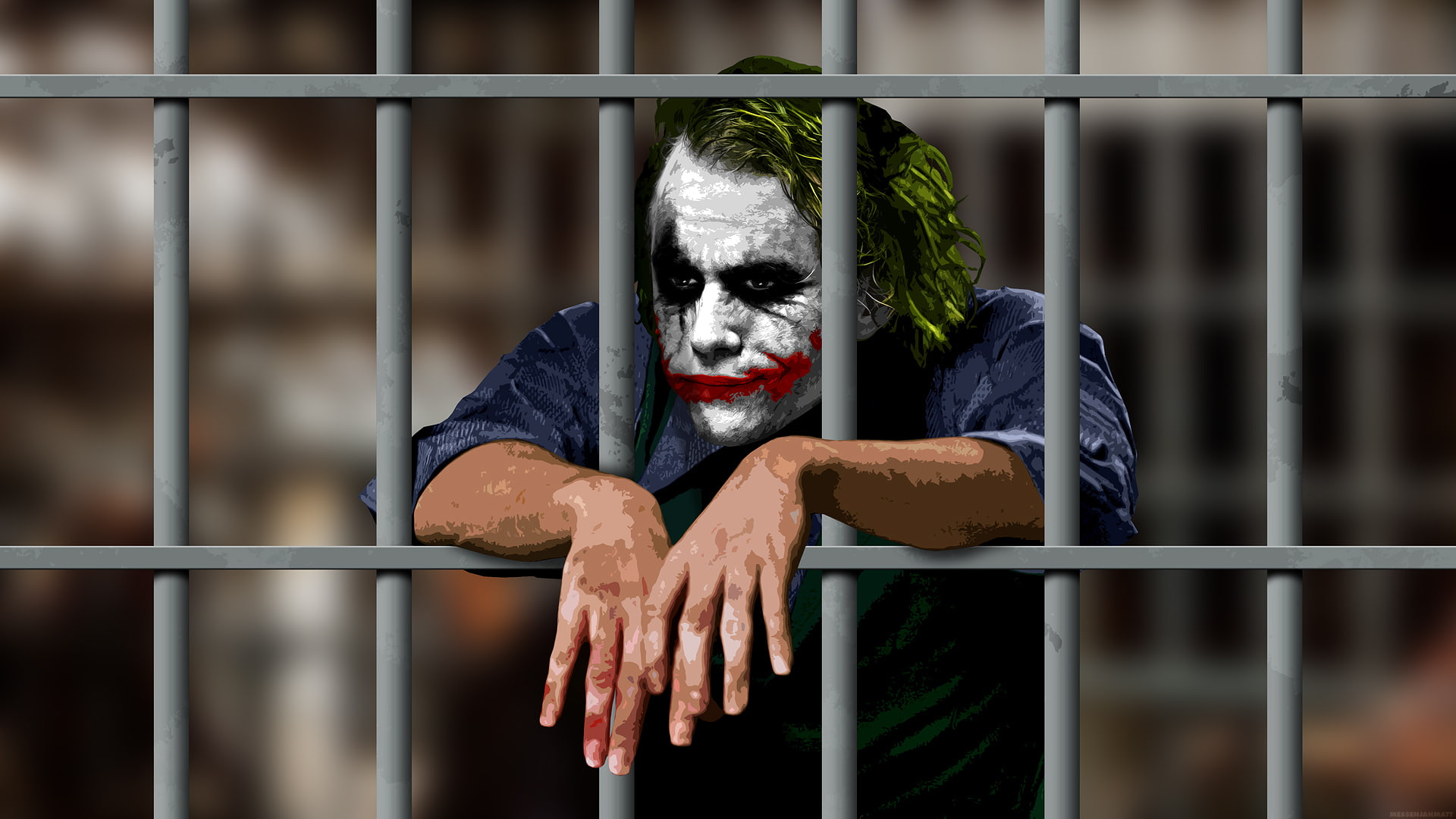 Joker Jail Batman The Dark Knight HD wallpaper