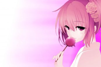 Anime girls To Love-Ru Momo Velia Deviluke pink color studio shot
