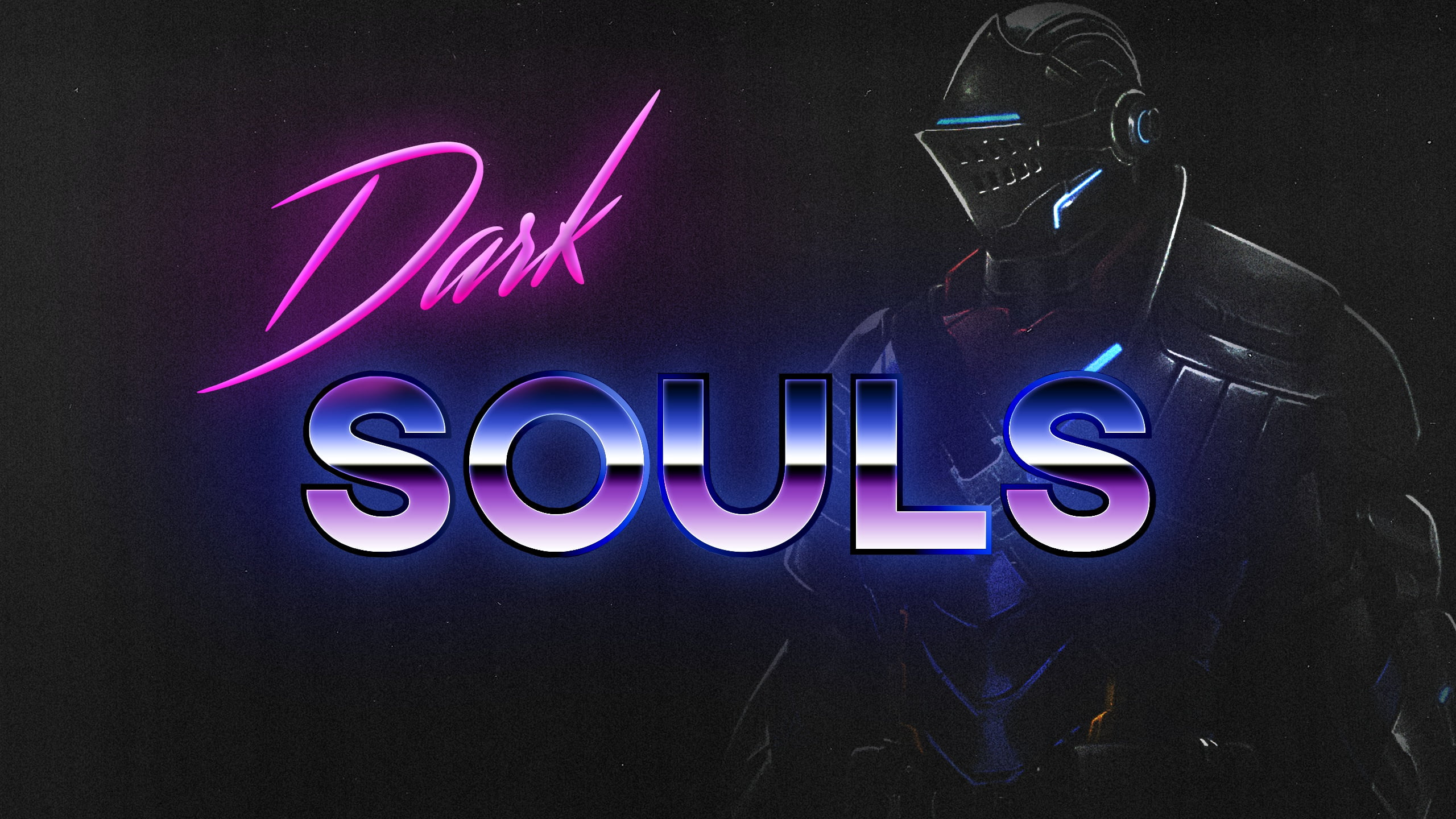 Neon, Dark, Background, Knight, Dark Souls, Synthpop, Darkwave wallpaper