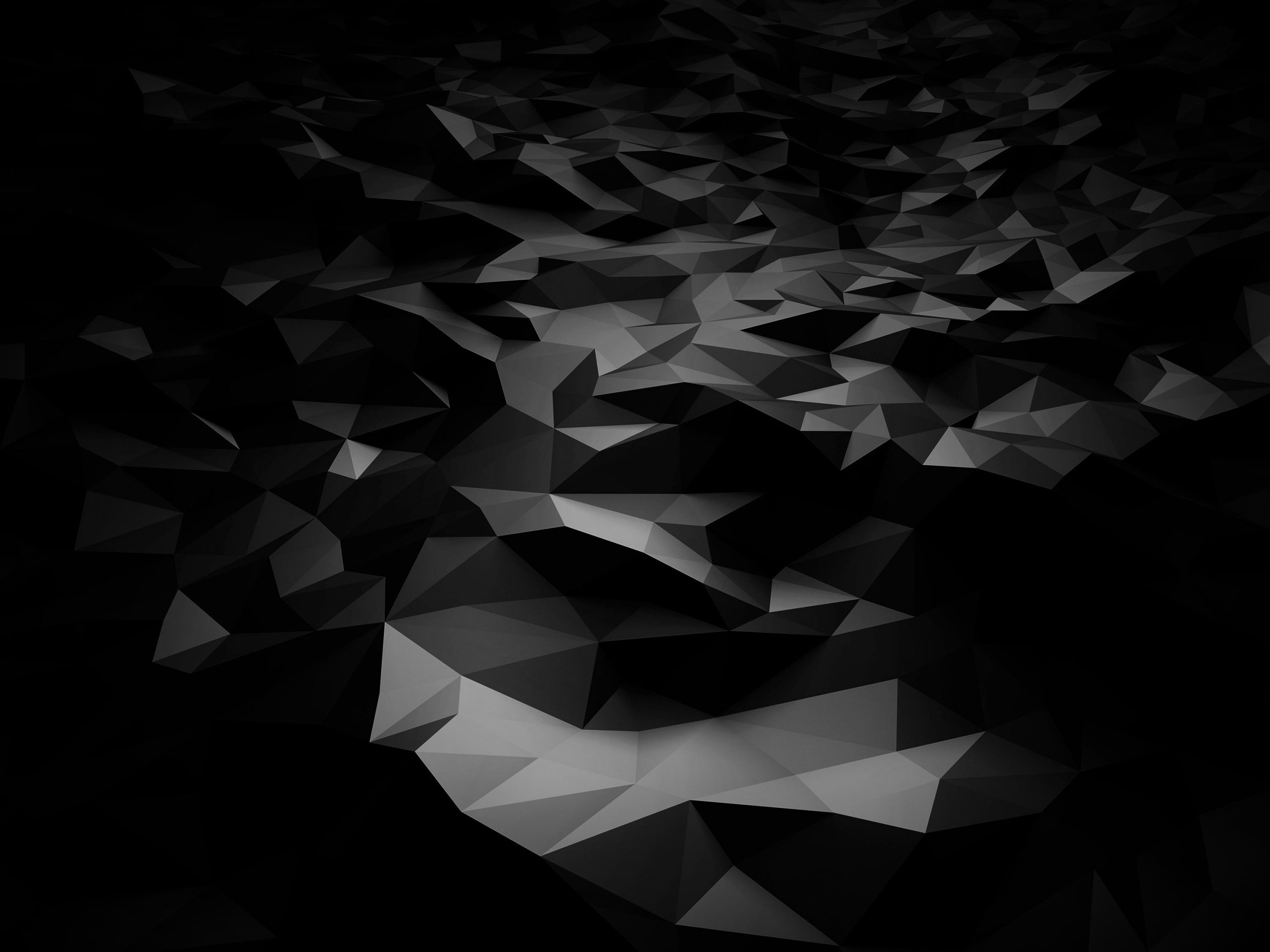 Abstract wallpaper, abstract, 3D, black, dark, polygon art, pattern, no people