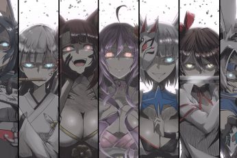 Seven female anime characters wallpaper, anime girls, Azur Lane