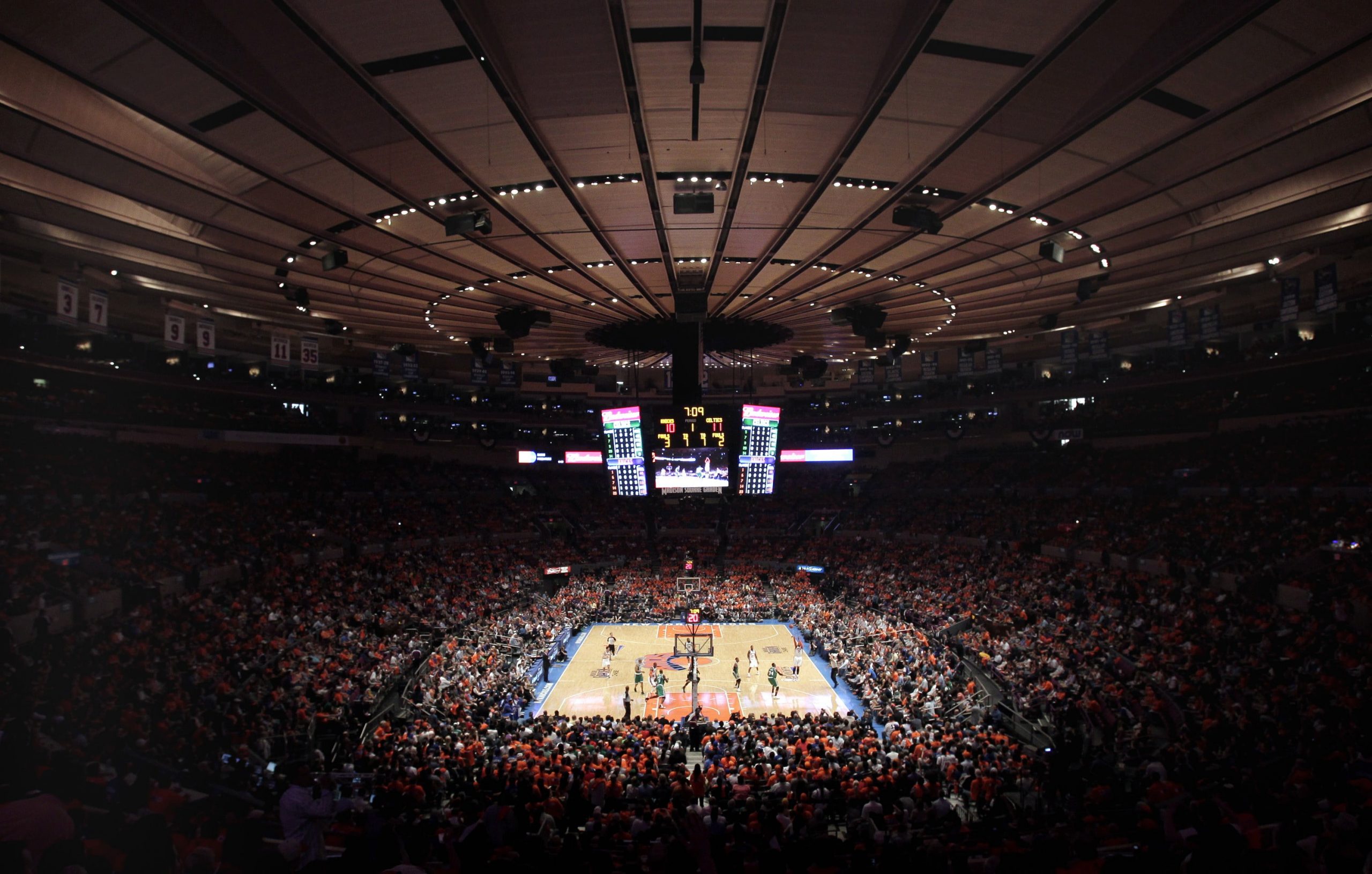 basketball wallpaper stadium, NBA, New York City, New York Knicks, Boston