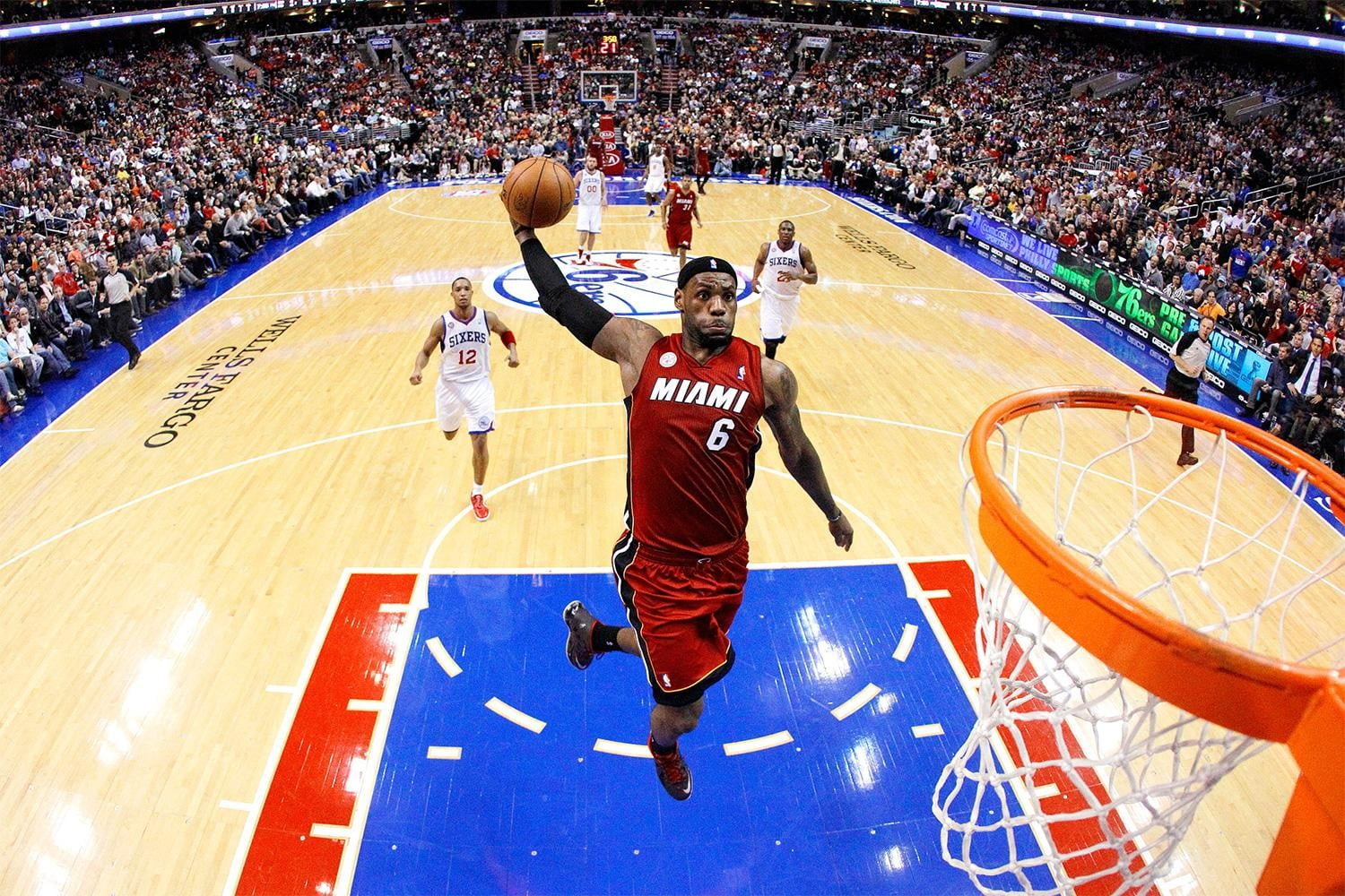 Lebron James wallpaper, NBA, basketball, hoop, Los Angeles Lakers, jumping
