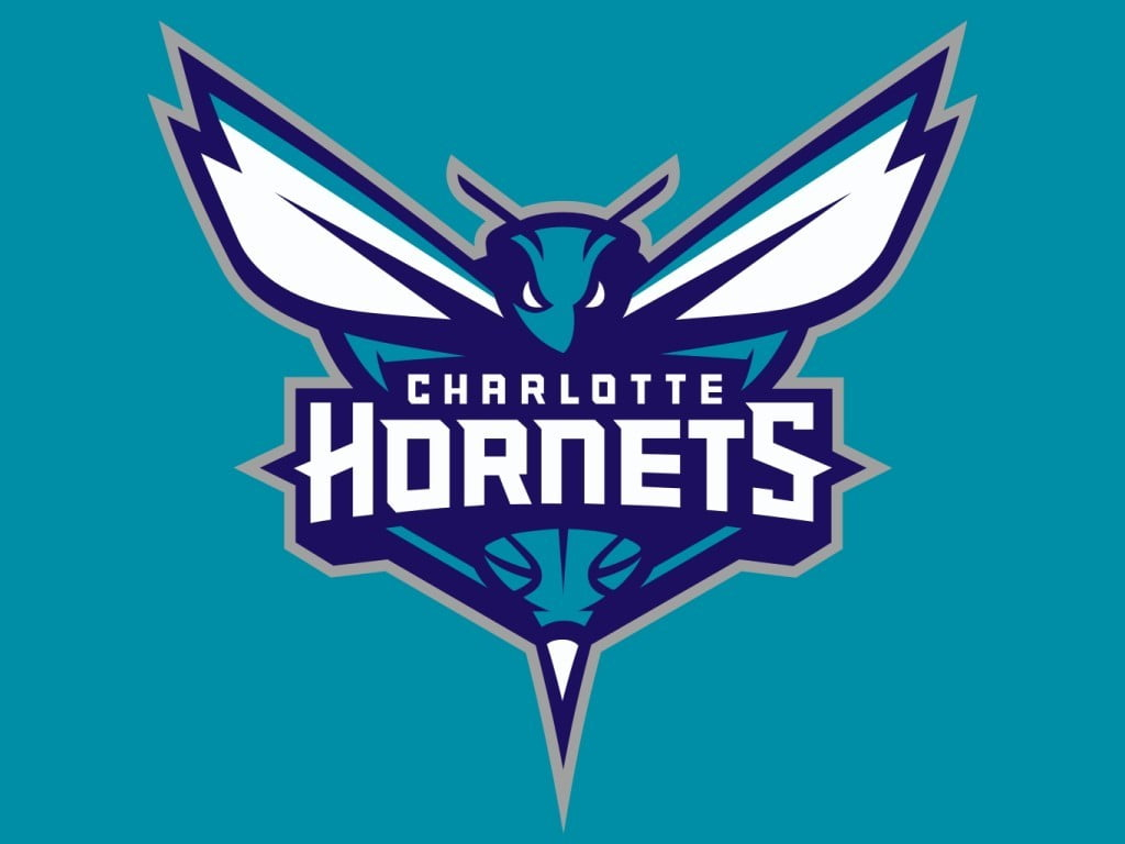 Charlotte Hornets logo, NBA, sports, basketball wallpaper, blue, communication