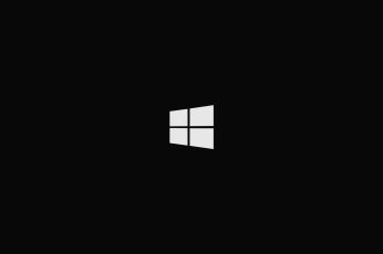 Wallpaper Microsoft Windows logo, Windows 10, simple, black background