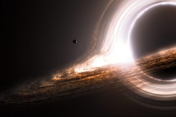 Wallpaper space, black hole, interstellar, planet