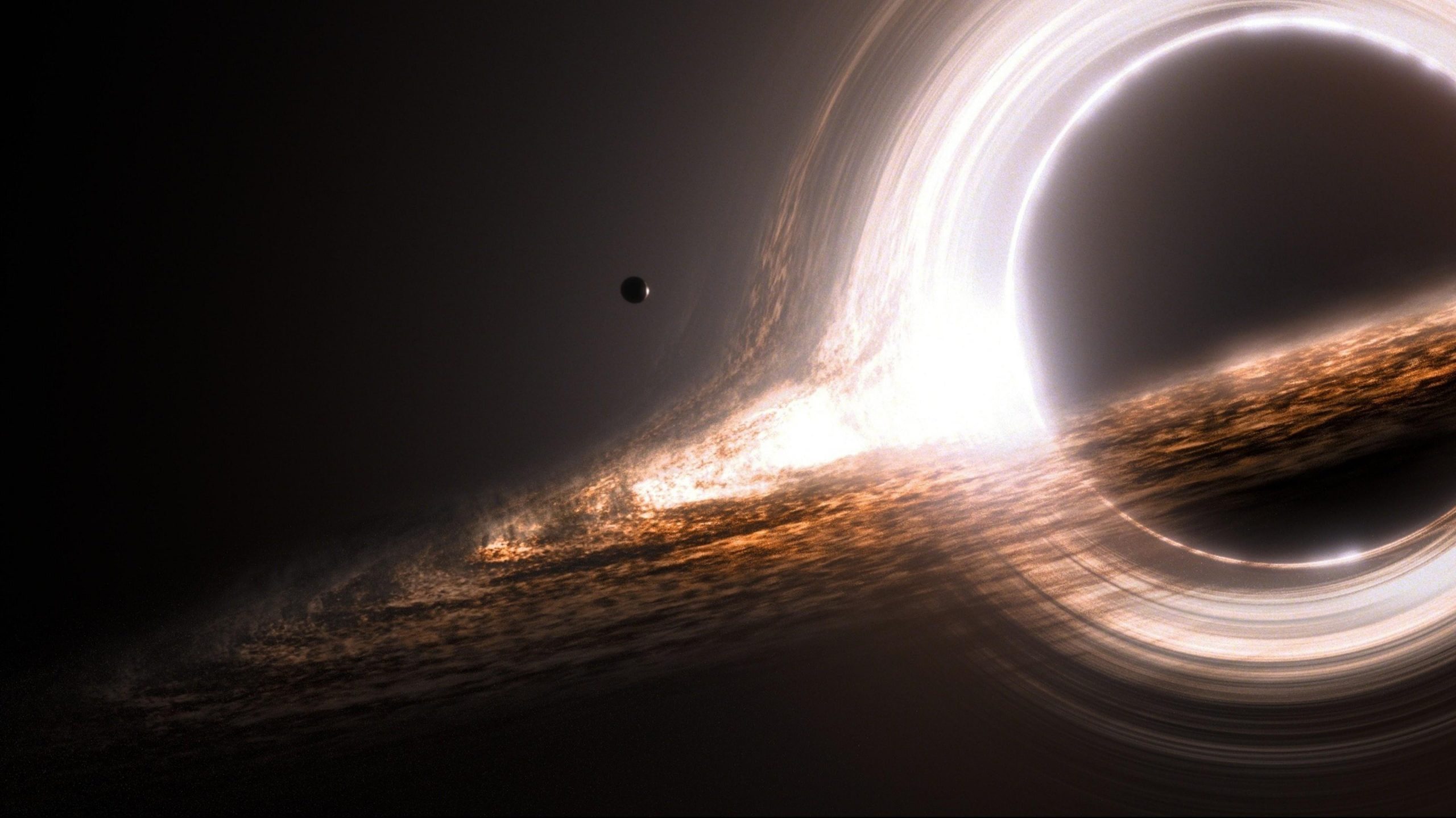 Wallpaper space, black hole, interstellar, planet