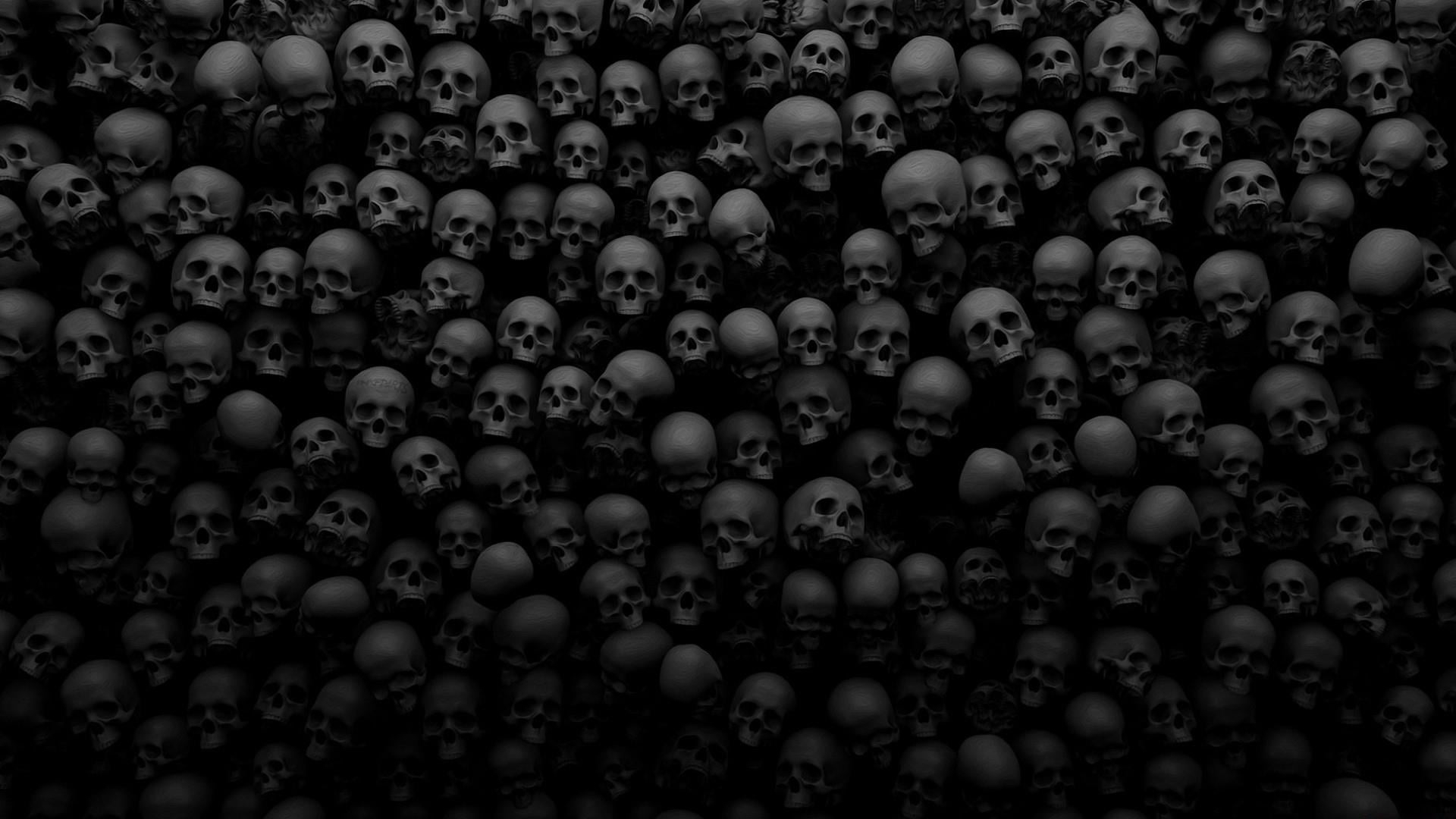 Wallpaper skull, monochrome, dark, darkness, skull art, black and white