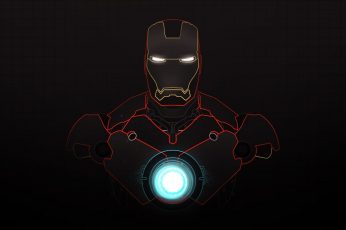 Wallpaper Marvel Iron-Man, digital wallpaper, Iron Man, dark background