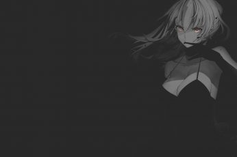 Wallpaper Fate/Stay Night anime illustration, minimalism, texture, black background