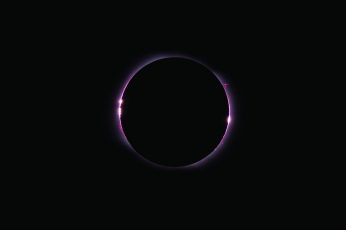 Wallpaper solar eclipse illustration, abstract, minimalism, space art, black background