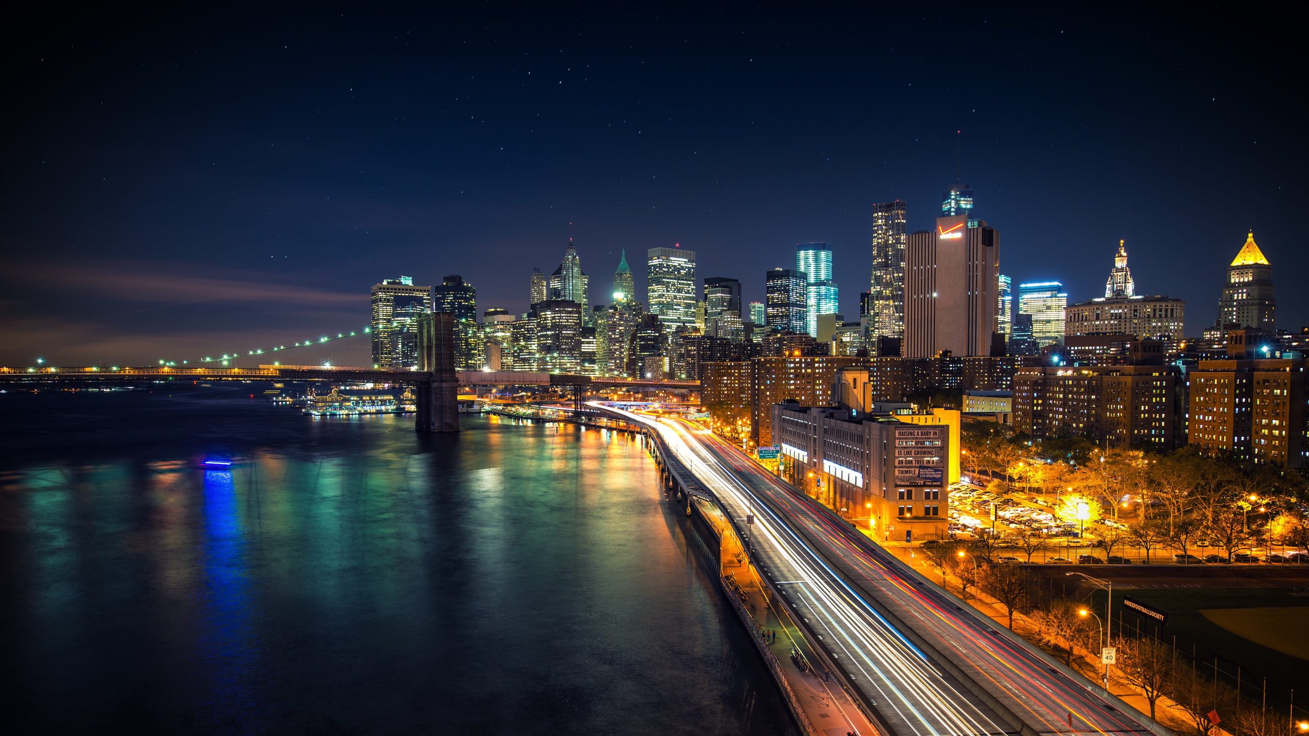City building structure, city during night, cityscape, New York City wallpaper
