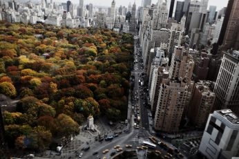Wallpaper Central Park, New York photo, buildings aerial photography, architecture