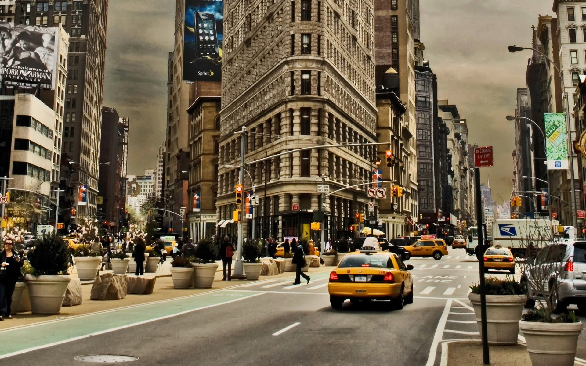 Flatiron Building, New York, city, cityscape, architecture, road wallpaper