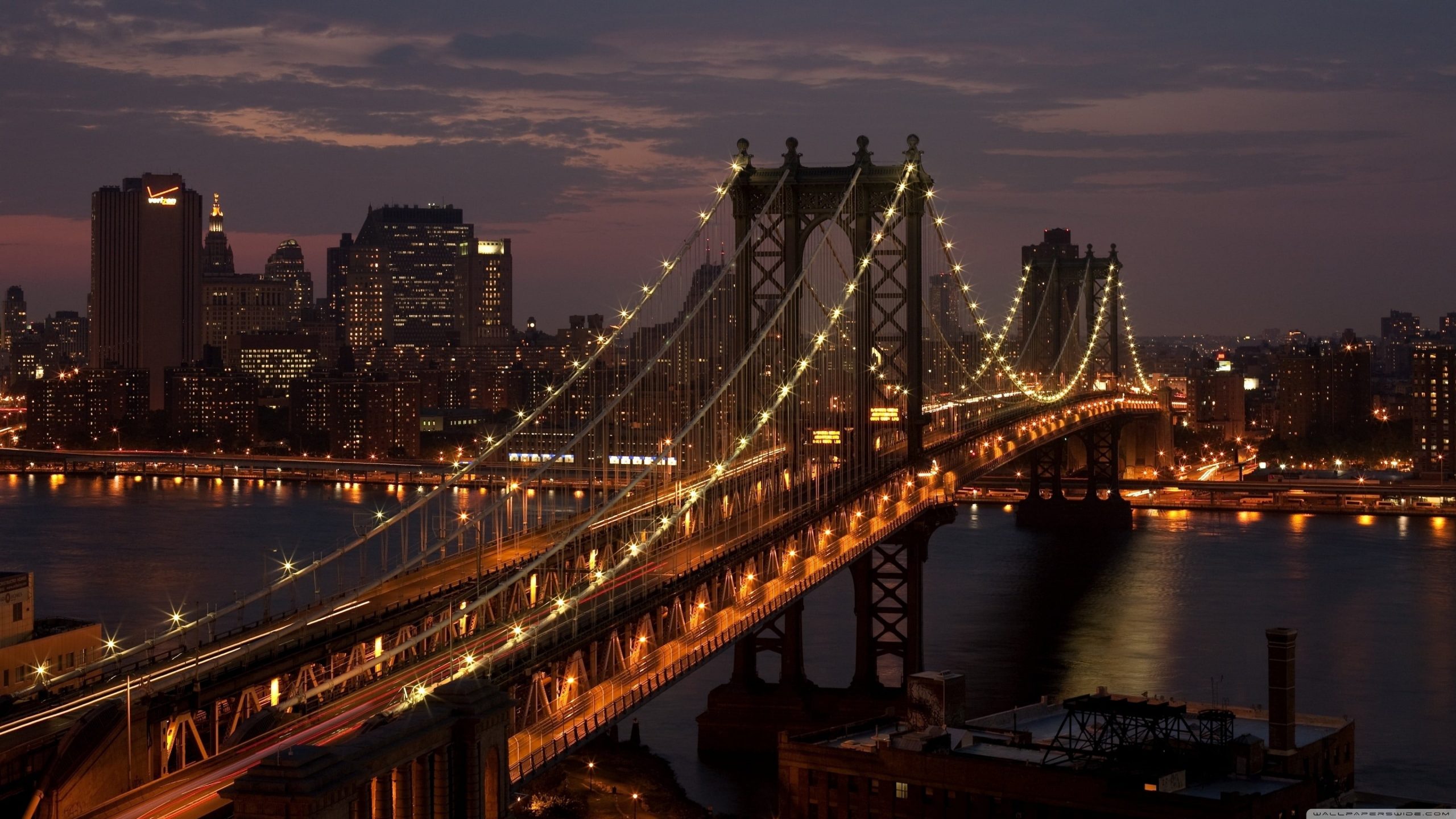 Brooklyn Bridge, San Francisco bridge, cityscape, New York City walpaper