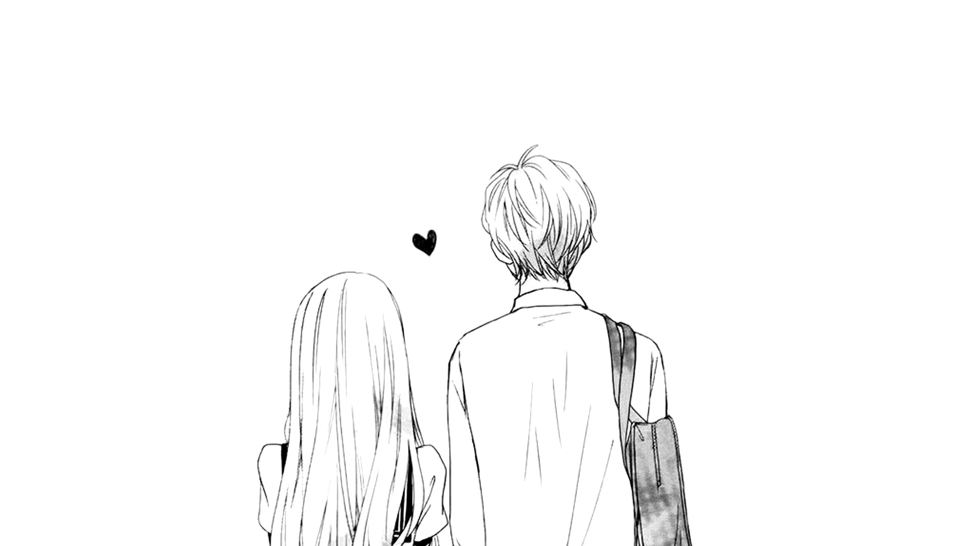 Couple, Love, Heart, Romantic, Illustration, Drawing, Anime Art Wallpaper -  Wallpaperforu