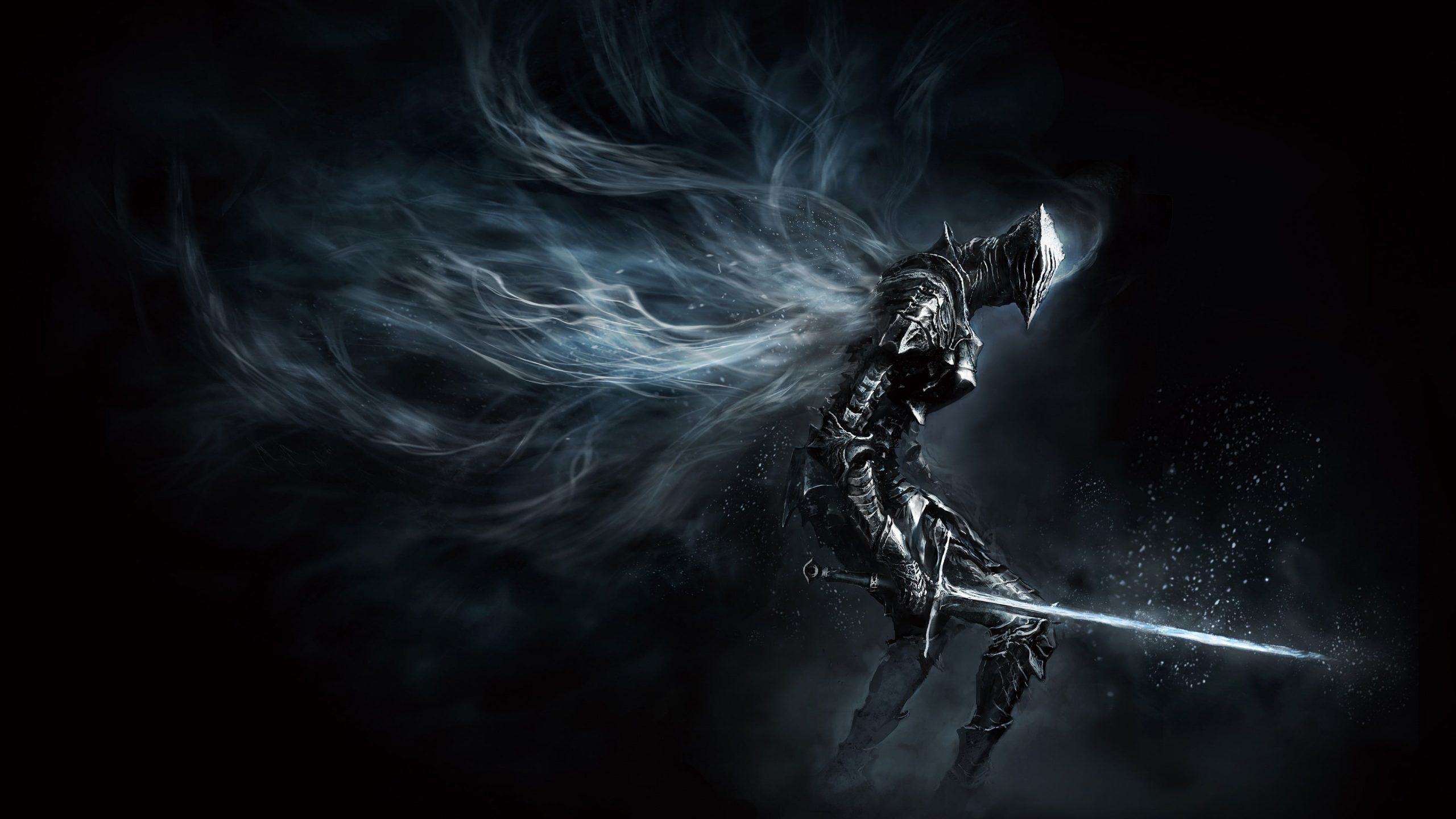 Wallpaper Dark Souls game illustration, character holding sword poster