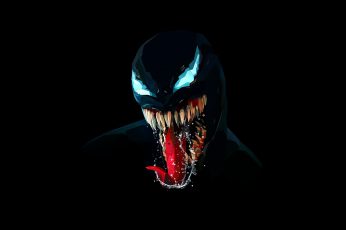 Marvel Venom wallpaper, dark, Marvel Comics, black background