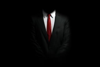 Hitman digital wallpaper, man wearing black suit and red necktie wallpaper