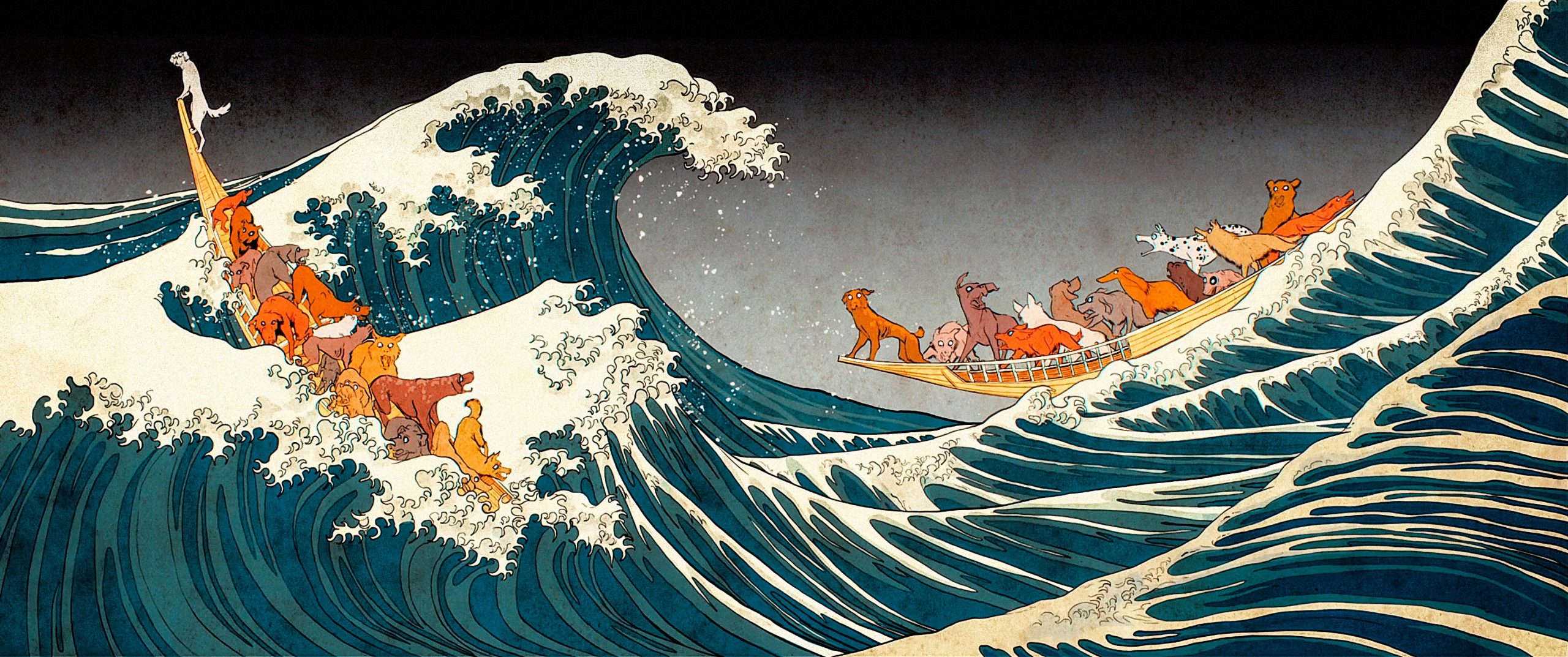 The Great Wave Of Kanagawa By Hokusai Painting, Isle Of Dogs Wallpaper -  Wallpaperforu