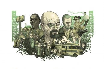 Men and bus collage wallpaper, the series, characters, Jesse pinkman