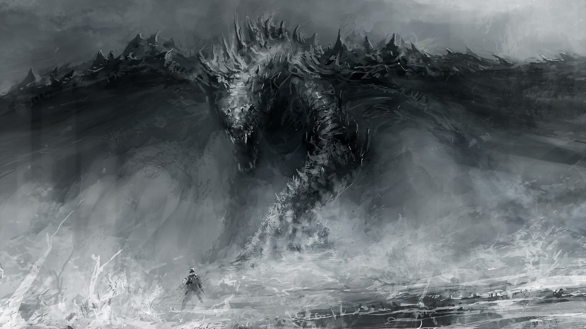 Fantasy dragon desktop wallpaper