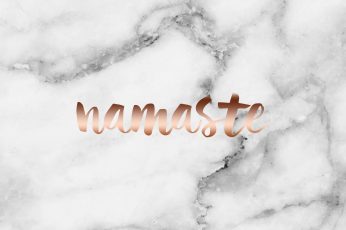 Namaste, marble rose gold wallpaper