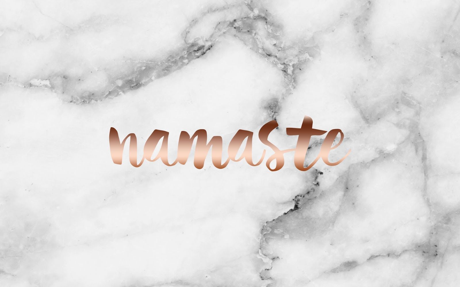 Namaste, marble rose gold wallpaper