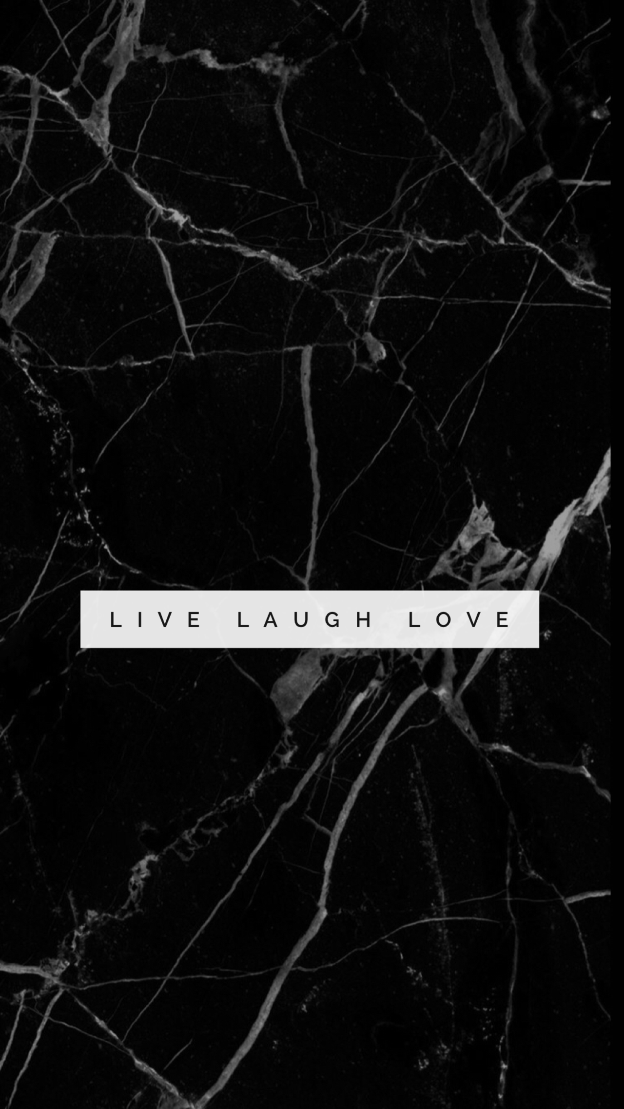 Live laugh love wallpaper, black marble