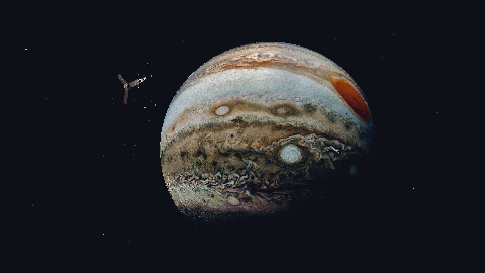 Jupiter pixel art wallpaper