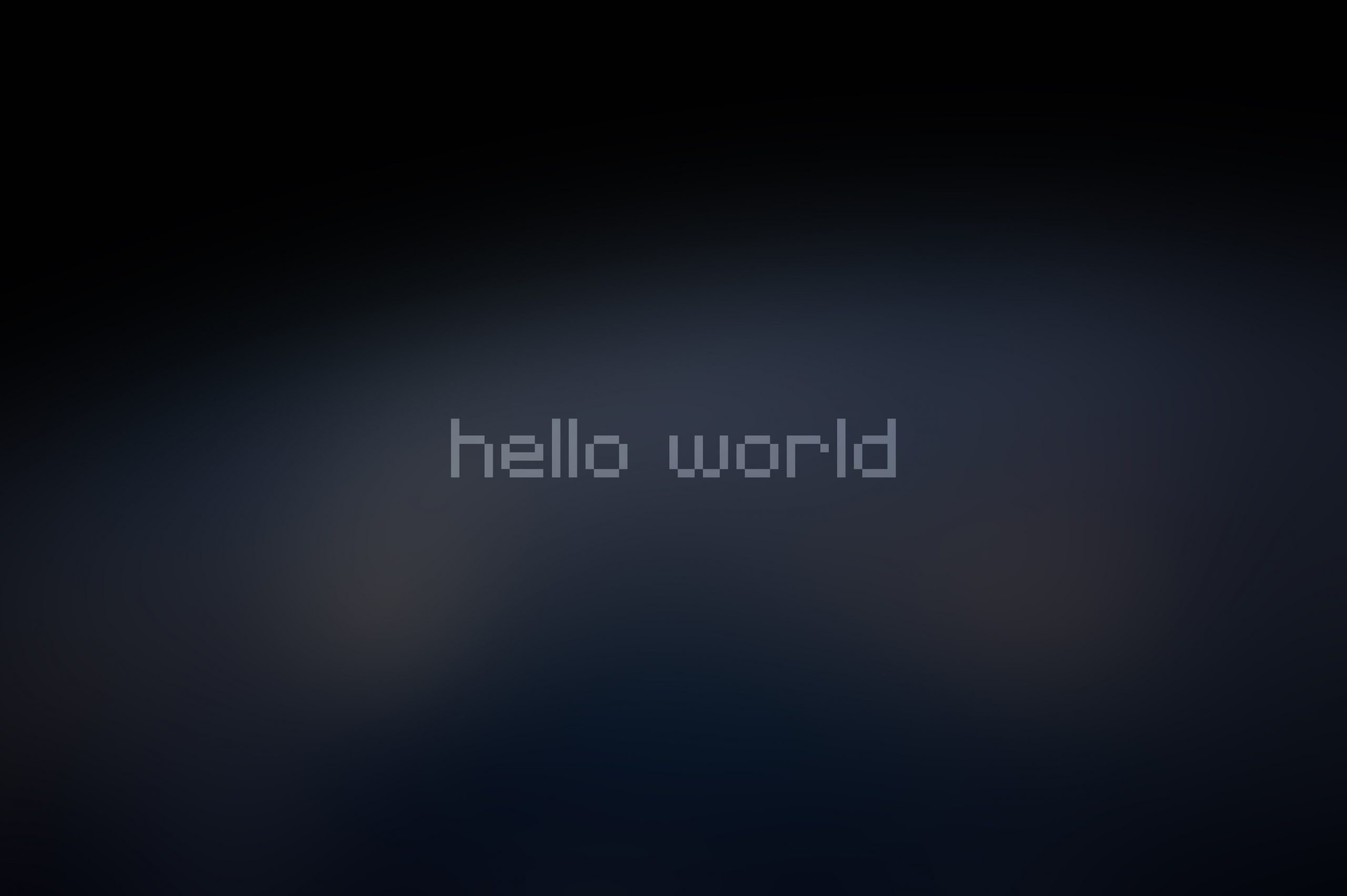 Wallpaper hello world text on gray background, simple background, quote