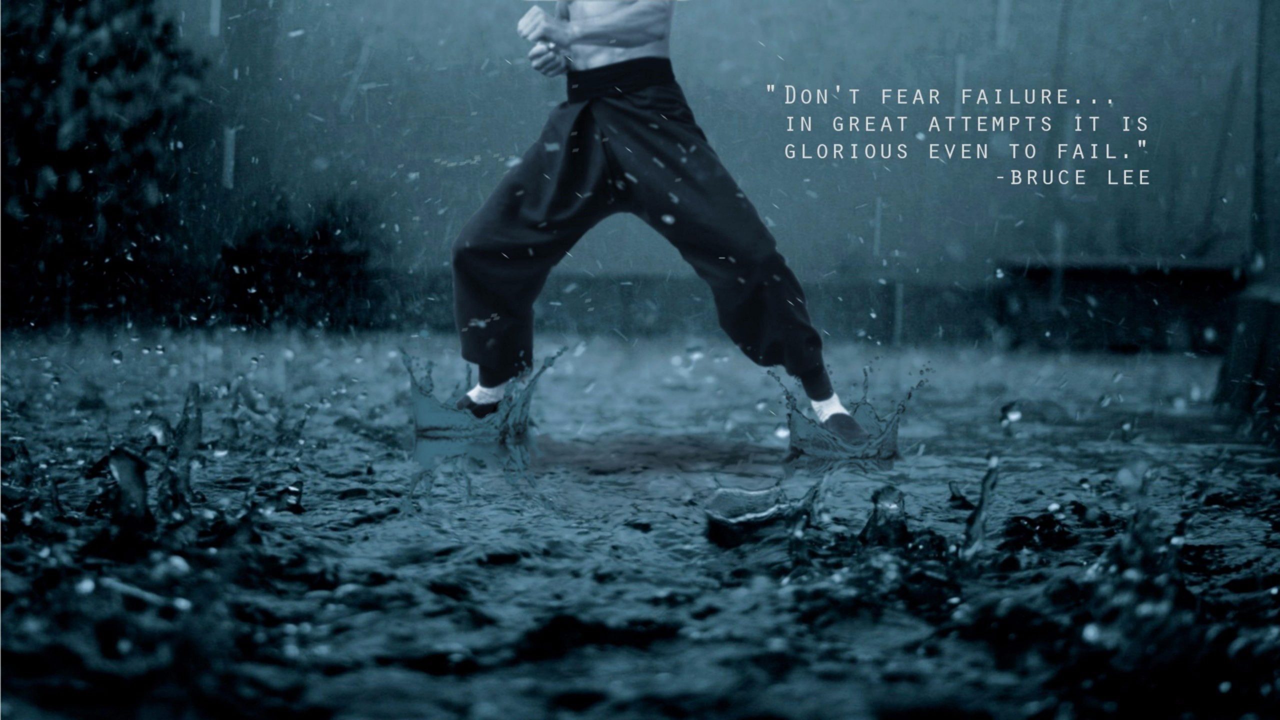 Wallpaper quotes, bruce lee, fear