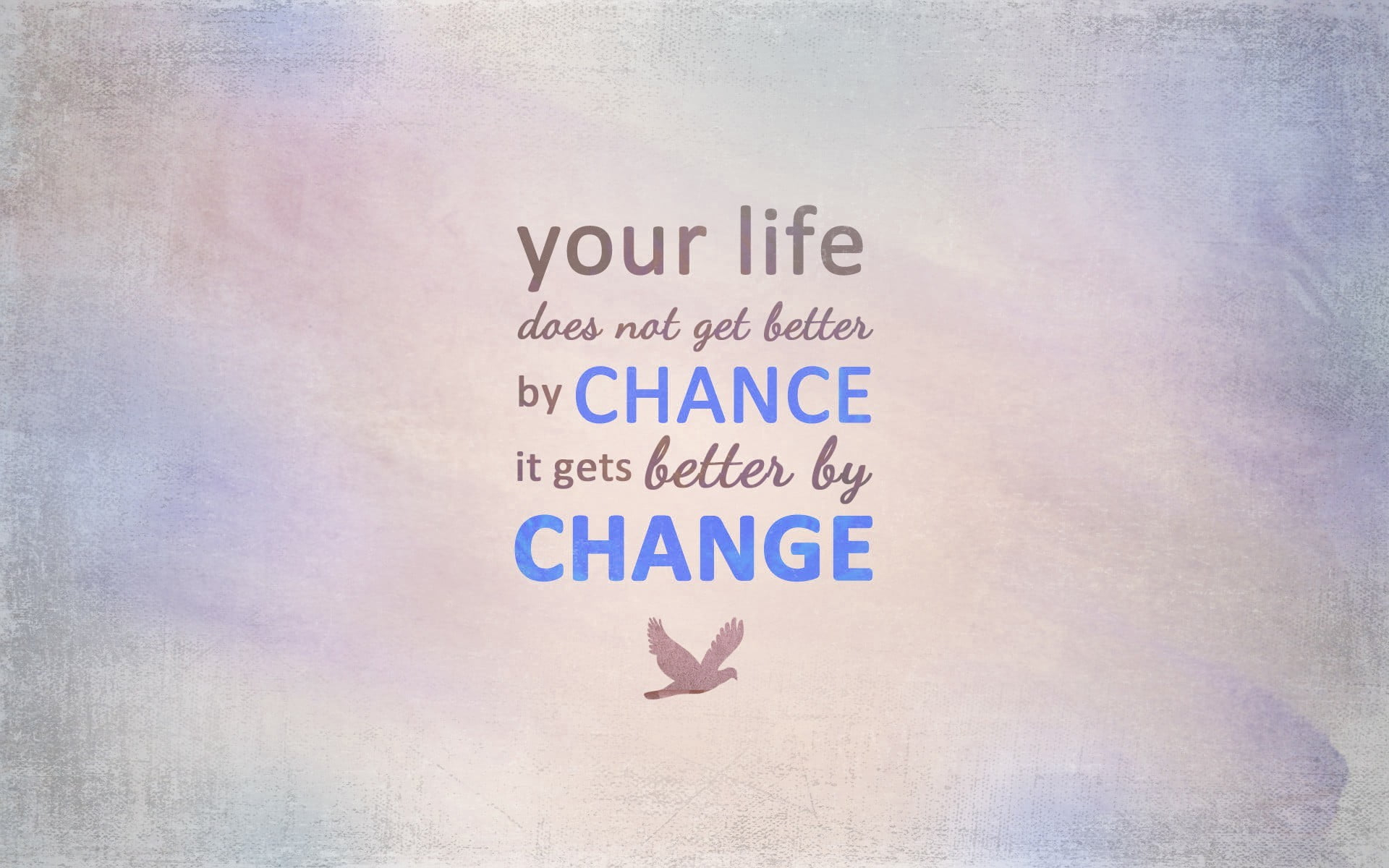 Wallpaper your life does not get better by chance it gets better by change text overlay