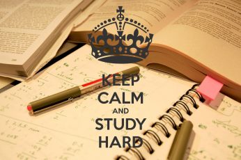 Wallpaper keep calm and study hard text, books, Keep Calm and…, quote