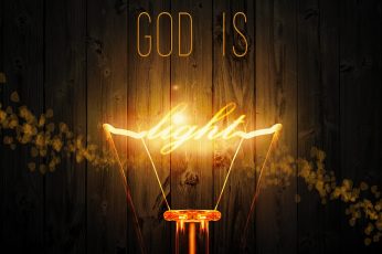 Wallpaper god is light quote, Jesus Christ, lights, illuminated, glowing