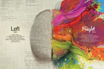 Wallpaper multicolored brain illustration, Human Brain painting, abstract