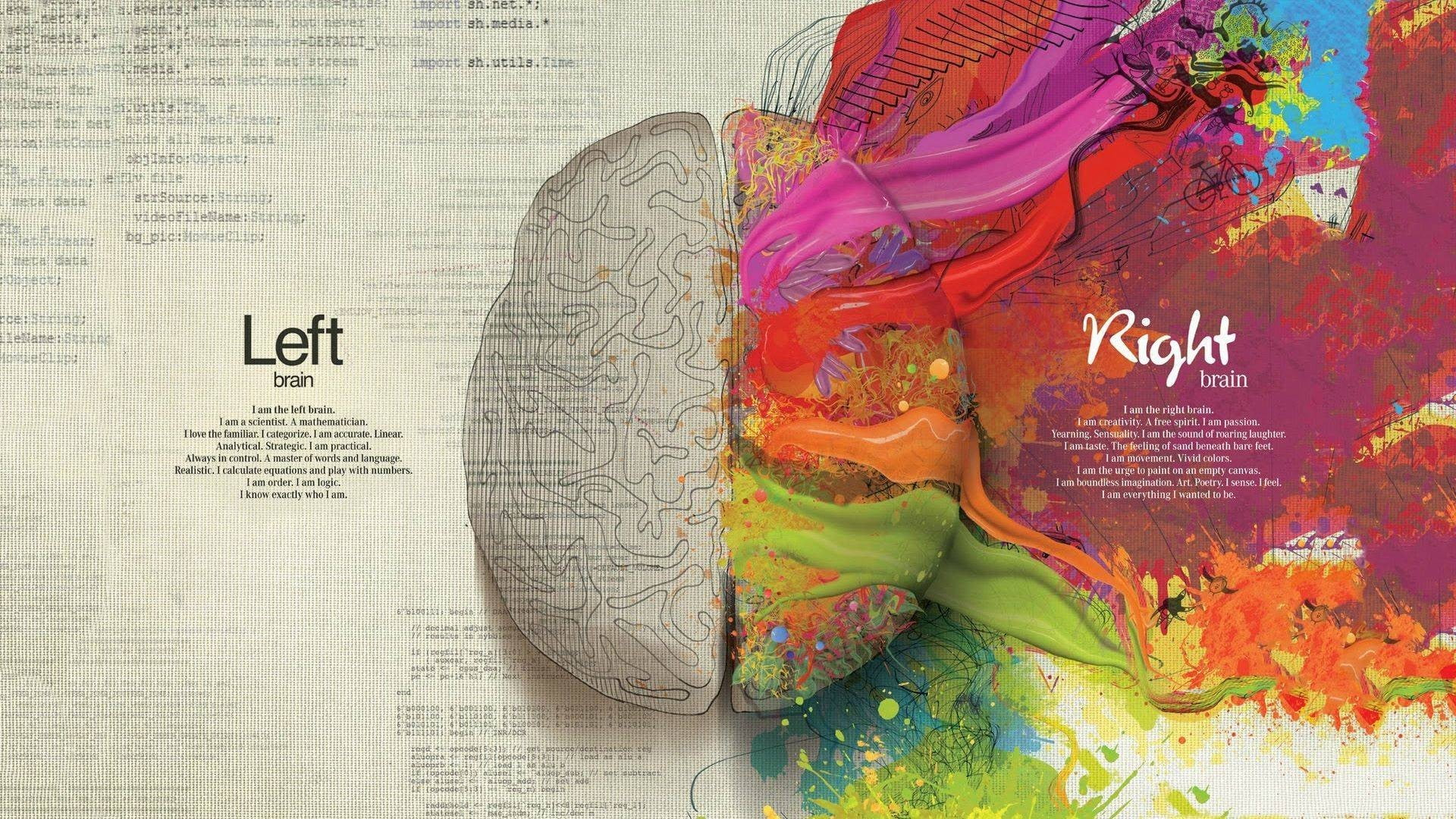 Wallpaper multicolored brain illustration, Human Brain painting, abstract