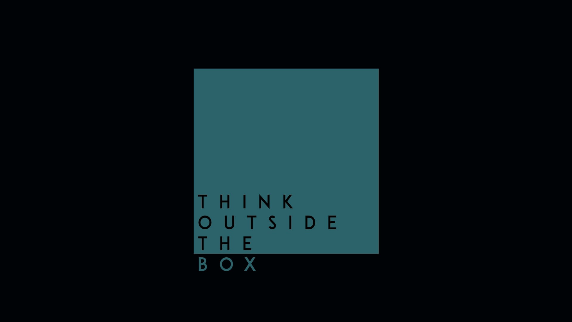 Wallpaper Think Outside The Box, simple background, motivational, quote